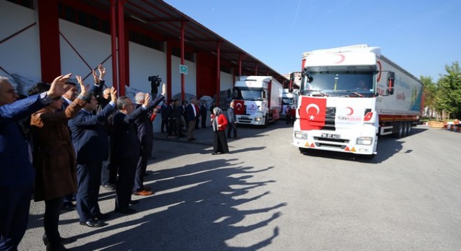 20 TIR yardım Etimesgut'tan yola çıktı
