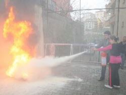 Keçiören'de yangın tatbikatı