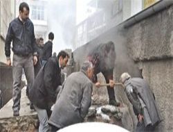 Mağazada yangın paniği