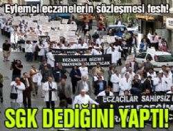 Eylemci eczanelerin sözleşmesi fesh!