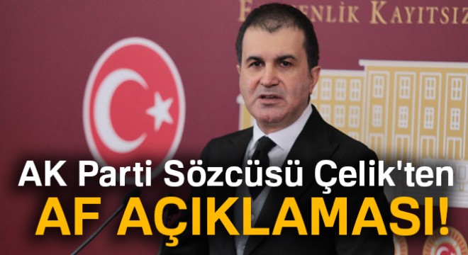 AK Parti Sözcüsü Çelik'ten af açıklaması!