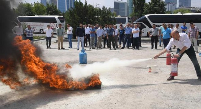 AŞTİ personeline yangın tatbikatı