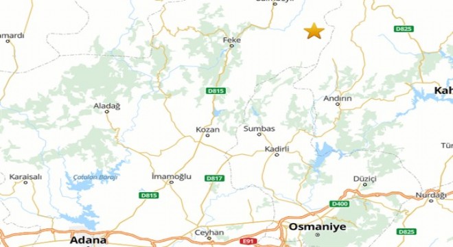 Adana'da deprem