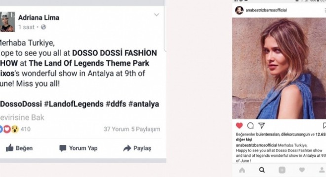 Adriana Lima'dan Türkiye'ye mesaj