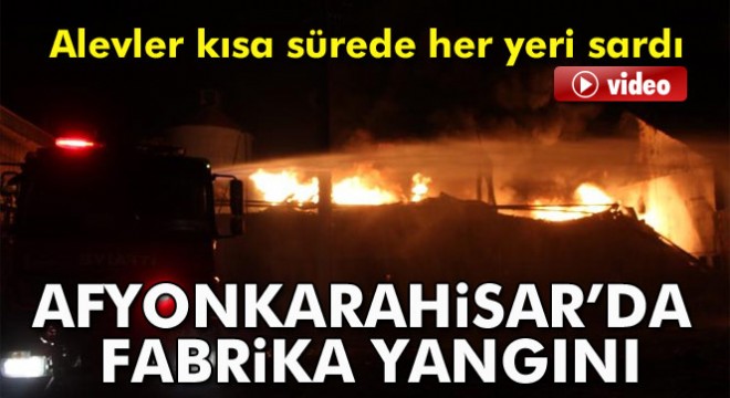 Afyonkarahisar'da fabrika yangını: 2 yaralı