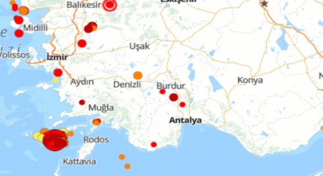 Akdeniz'de deprem