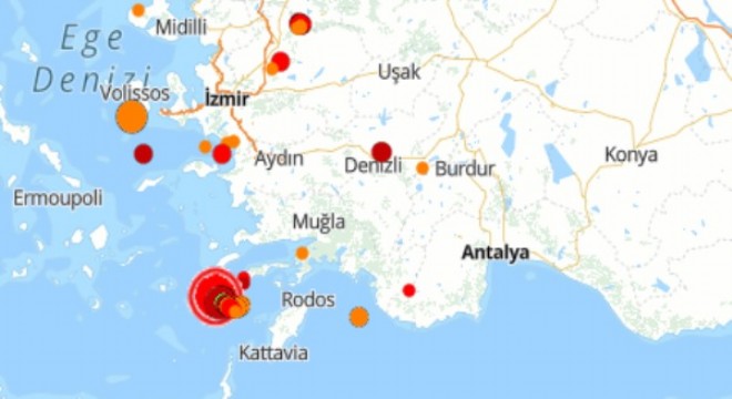 Akdeniz'de deprem