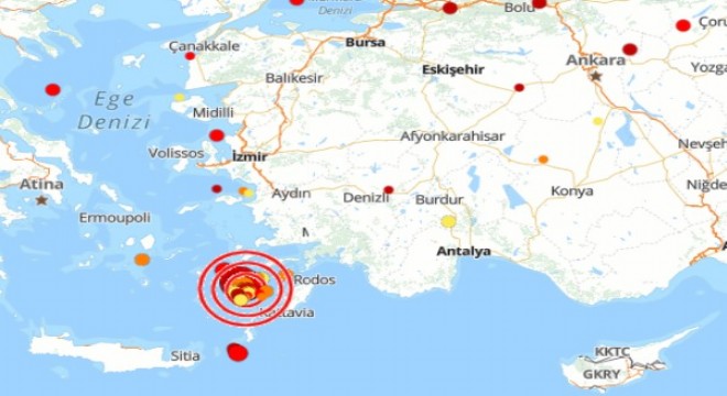 Akdeniz'de deprem