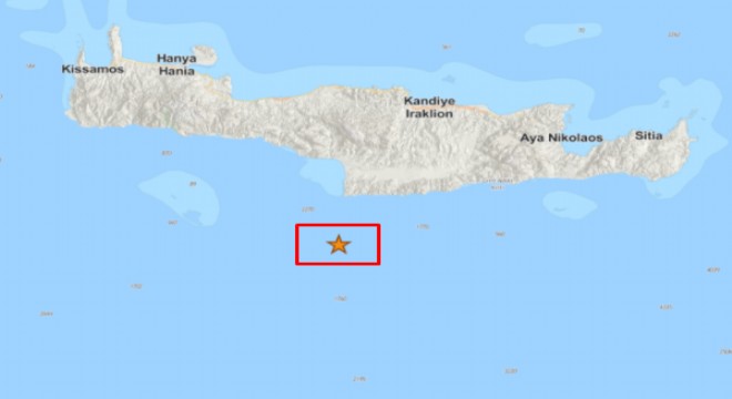 Akdeniz'de deprem