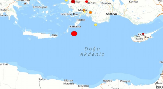 Akdeniz'de deprem