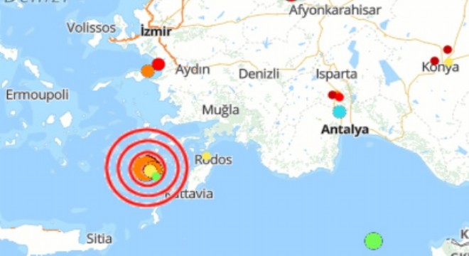 Akdeniz'de deprem