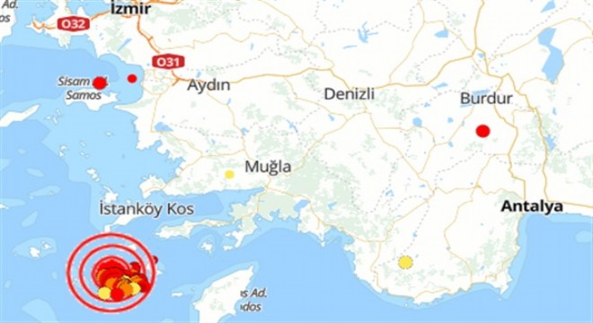 Akdeniz'de deprem