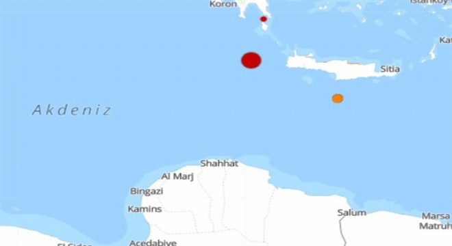 Akdeniz'de deprem