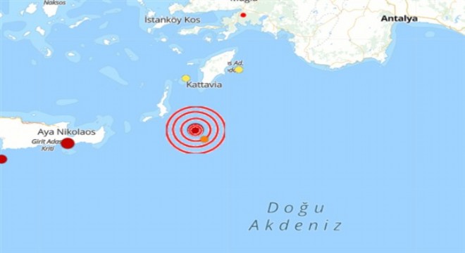 Akdeniz'de deprem