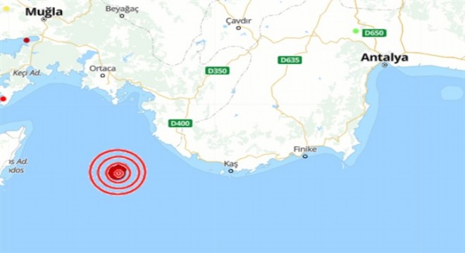 Akdeniz'de deprem