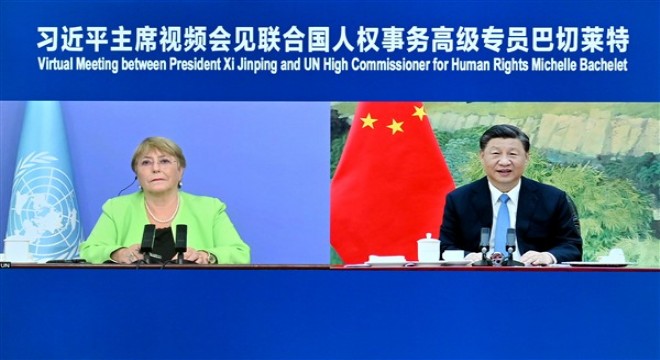BM İnsan Hakları Yüksek Komiseri Bachelet Xi'yle görüştü