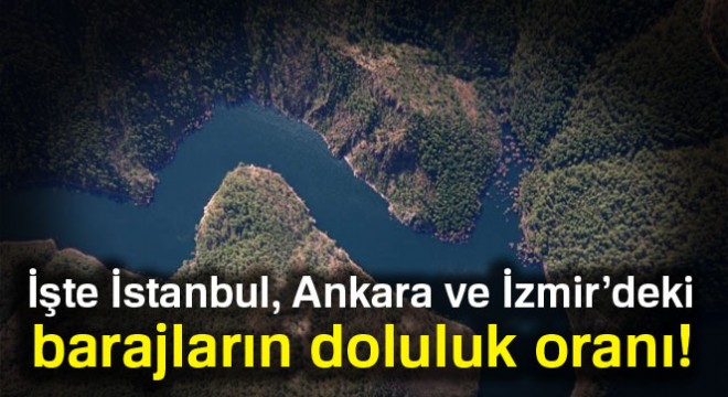 Bakan Eroğlu açıkladı: İstanbul, Ankara ve İzmir'deki barajların doluluk oranı...