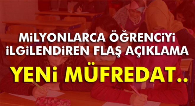 Bakan Yılmaz, yeni müfredatı açıkladı!