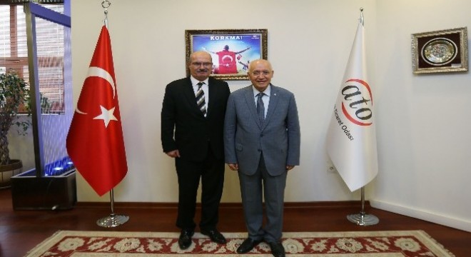 Başkan Yaşar'dan ATO'ya geçmiş olsun ziyareti