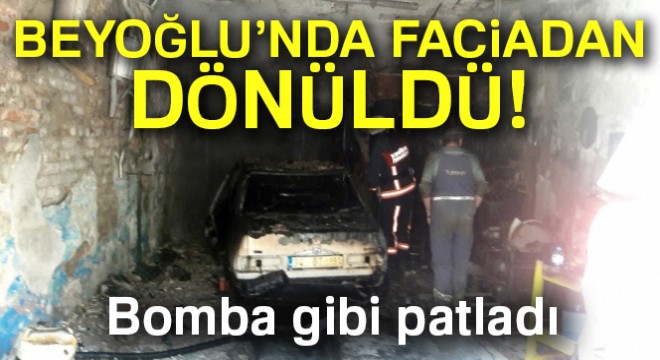 Beyoğlu'nda faciadan dönüldü