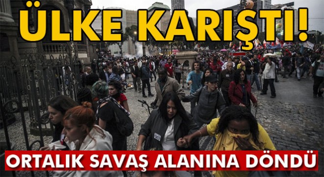Brezilya'da genel grevde çatışmalar yaşandı