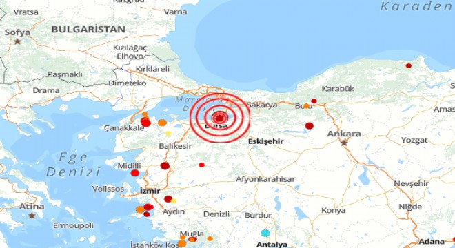 Bursa'da deprem