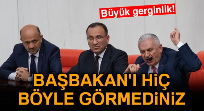 Büyük gerginlik! Başbakan'ı hiç böyle görmediniz