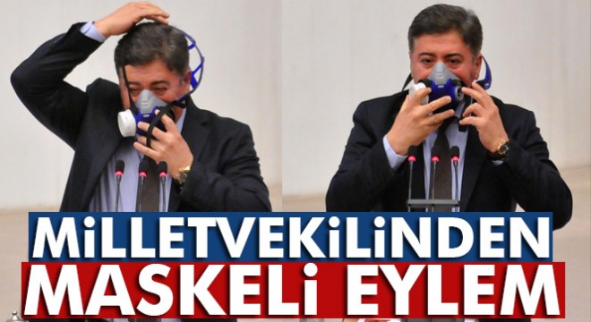 CHP'li vekilden TBMM Genel Kurulunda kürsüde maskeli eylem