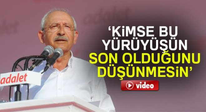 CHP lideri Kılıçdaroğlu: Güvenpark'ta başladığımız yürüyüşü Maltepe'de noktaladık
