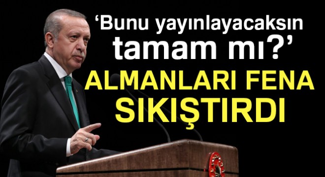Cumhurbaşkanı Erdoğan'dan Alman gazeteciye ders gibi cevap