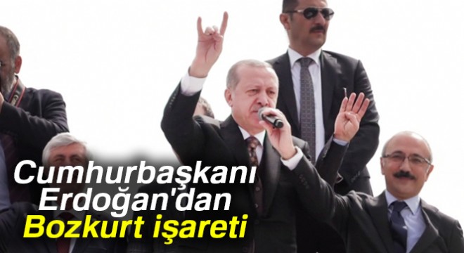 Cumhurbaşkanı Erdoğan'dan Bozkurt işareti