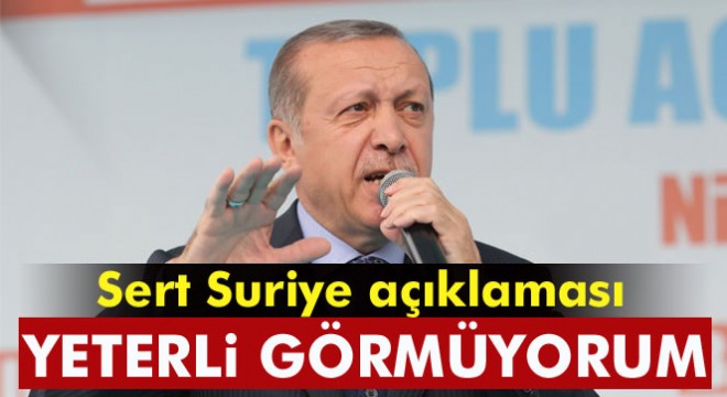 Cumhurbaşkanı Erdoğan'dan Suriye açıklaması: