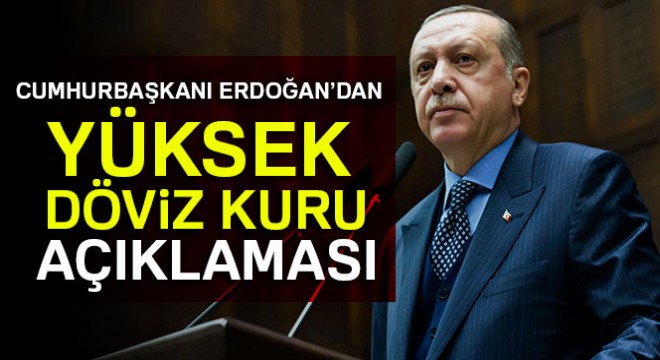 Cumhurbaşkanı Erdoğan'dan yüksek döviz kuru açıklaması