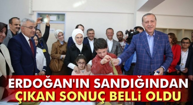 Cumhurbaşkanı Erdoğan'ın oy kullandığı sandıktan 205 “evet” çıktı