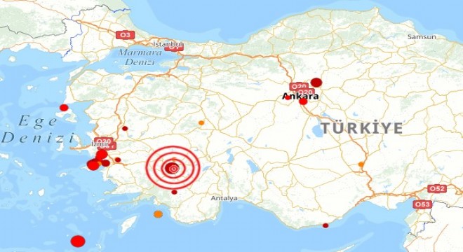 Denizli'de deprem