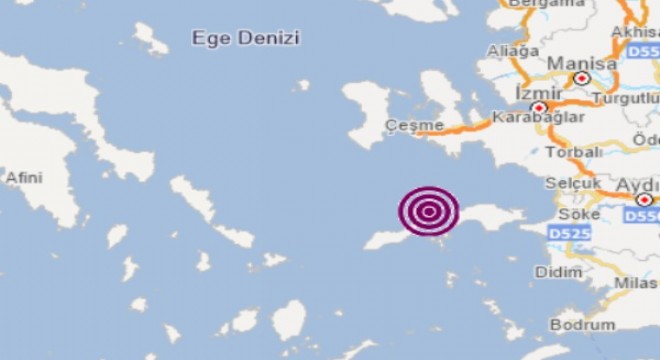 Ege Denizi'nde 4.4 şiddetinde deprem