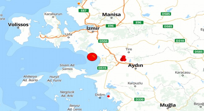 Ege Denizi'nde 5.1 şiddetinde deprem