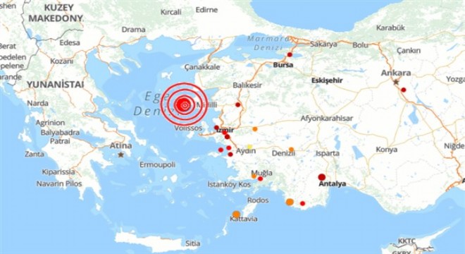 Ege Denizi'nde deprem
