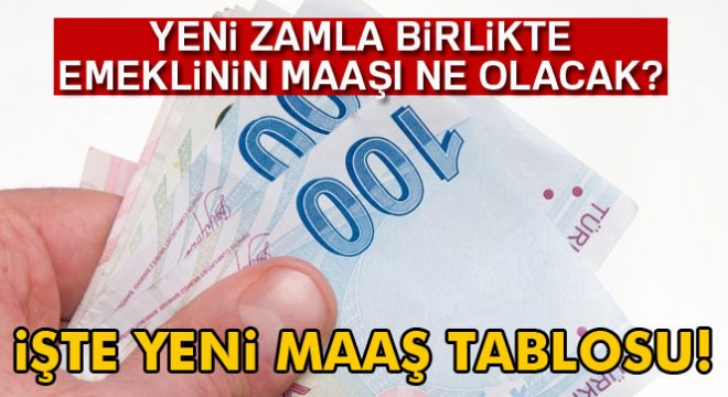 Emekliye yeni maaş