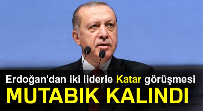 Erdoğan, Fransa Cumhurbaşkanı ve Katar Emiri ile görüştü