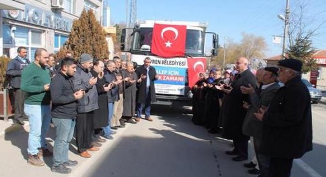 Evren'den Halep'e yardım TIR'ı