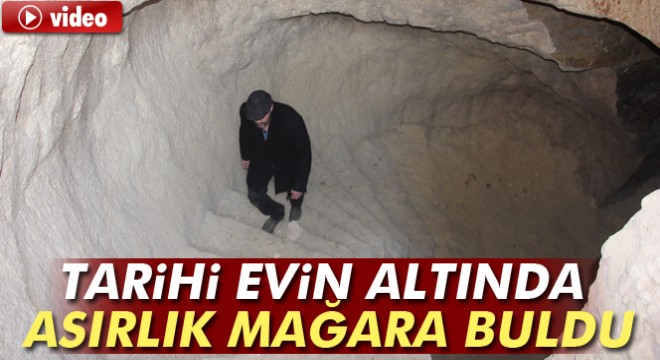 Gaziantep'te tarihi evin altında asırlık mağara buldu