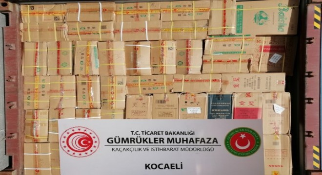 Gümrük Muhafaza ekiplerince Kocaeli'de yüzbinlerce kaçak ticari eşya yakalandı