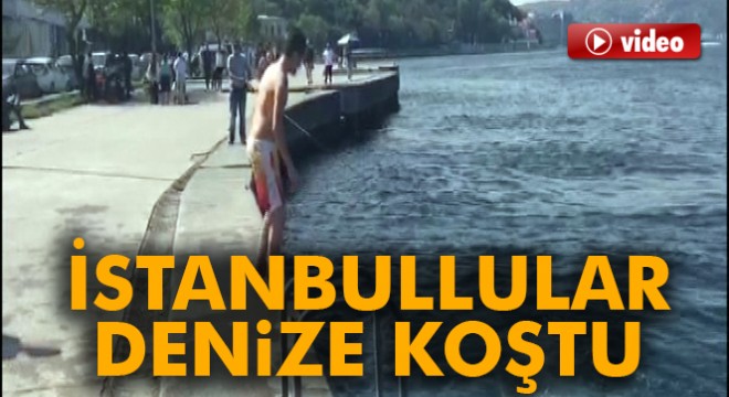Güneşi görenler denize atladı