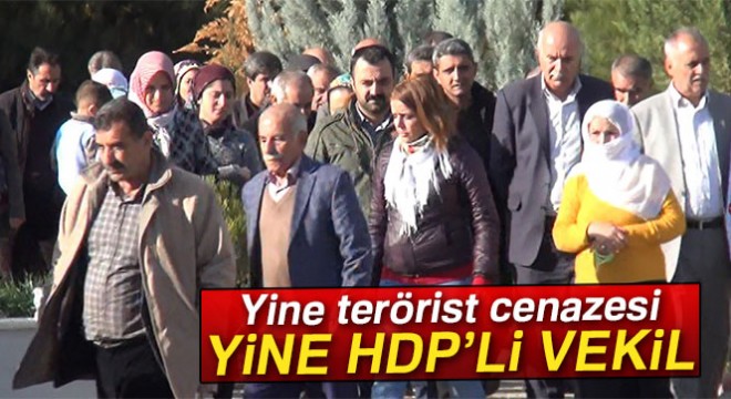 HDP'li vekil terörist cenazesine katıldı