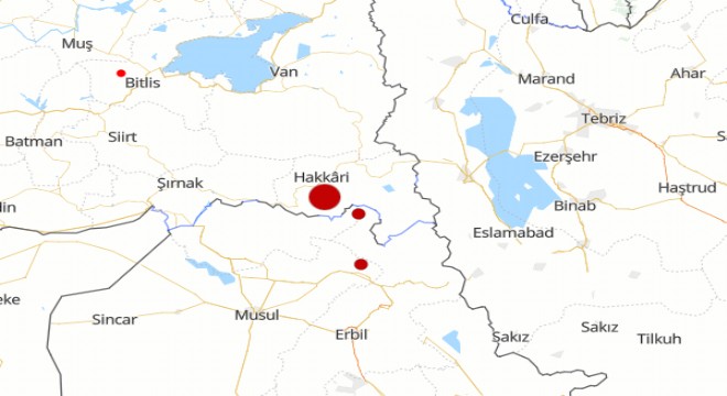 Hakkari'de deprem