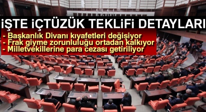 İçtüzük teklifi detayları belli oldu