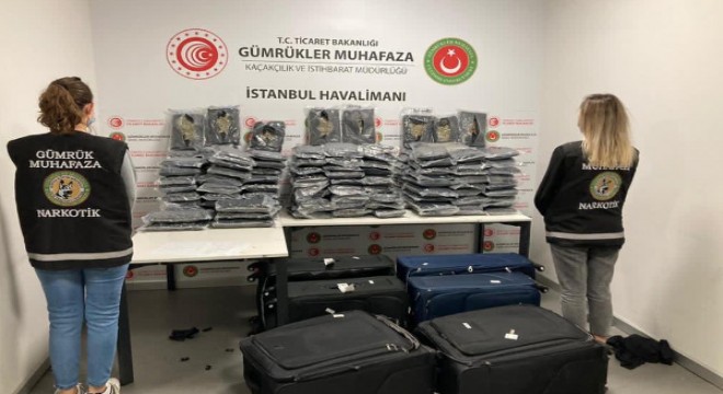 İstanbul Havalimanı'nda 155 kilogram uyuşturucu ele geçirildi