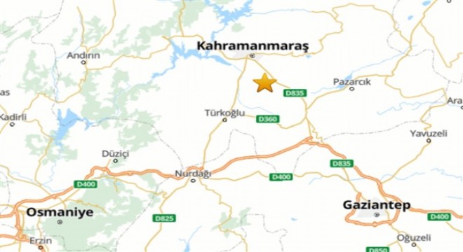 Kahramanmaraş'ta deprem