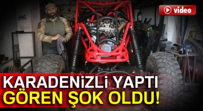 Karadenizli garajında araba yaptı, görenler şok oldu